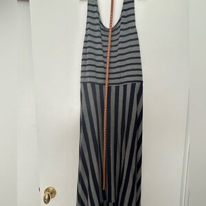 Striped High Low Casual Dress